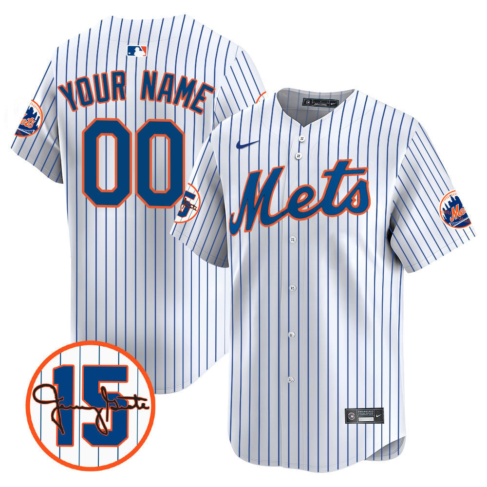 Custom New York Mets Jerry Grote Patch Vapor Premier Limited V1 Jersey  All Stitched