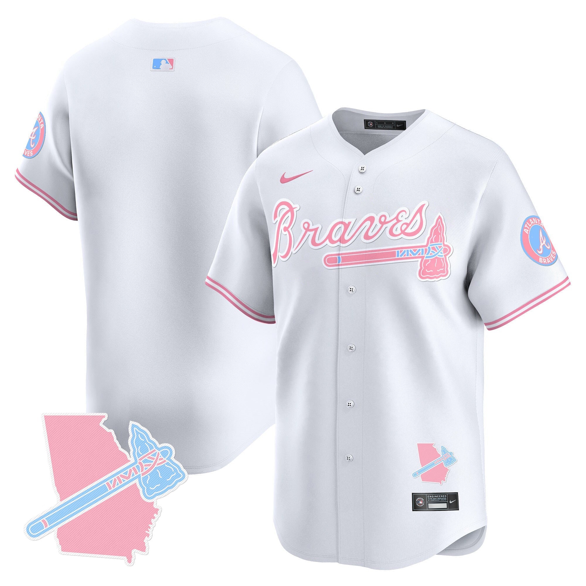 Unisex ATL Bubblegum Pink Vapor Premier Limited Jersey - All Stitched