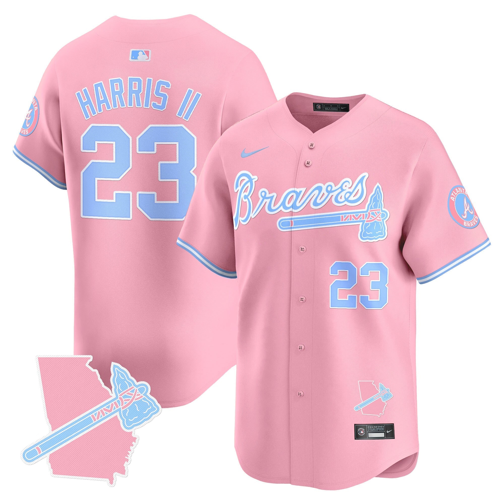 Unisex ATL Bubblegum Pink Vapor Premier Limited Jersey - All Stitched