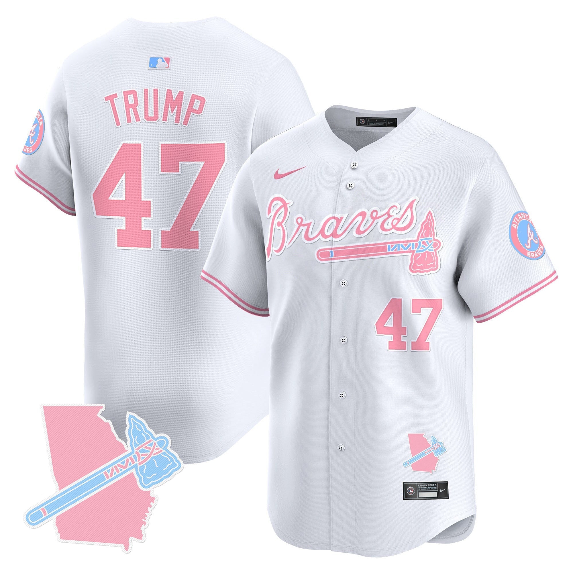Unisex ATL Bubblegum Pink Vapor Premier Limited Jersey - All Stitched