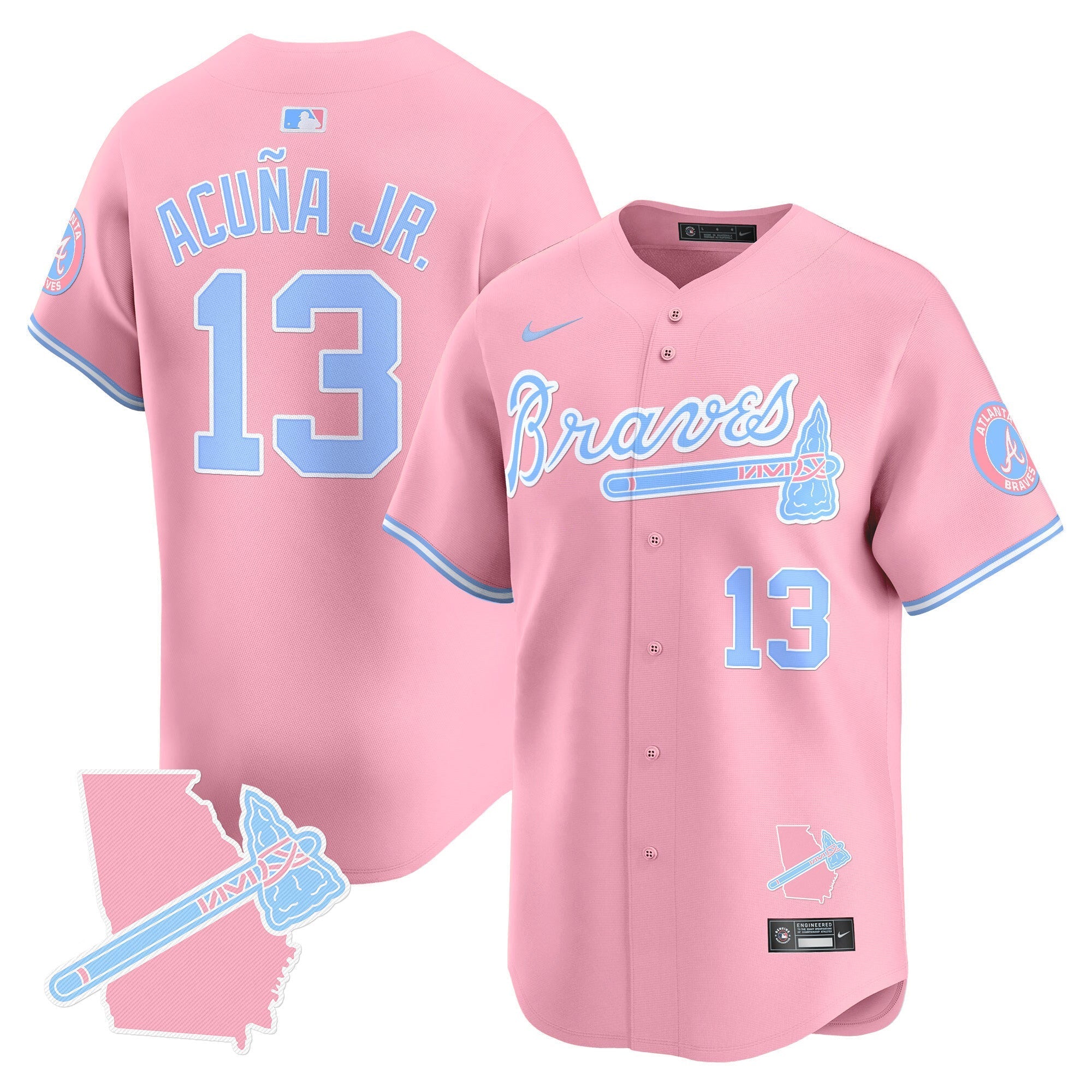 Unisex ATL Bubblegum Pink Vapor Premier Limited Jersey - All Stitched