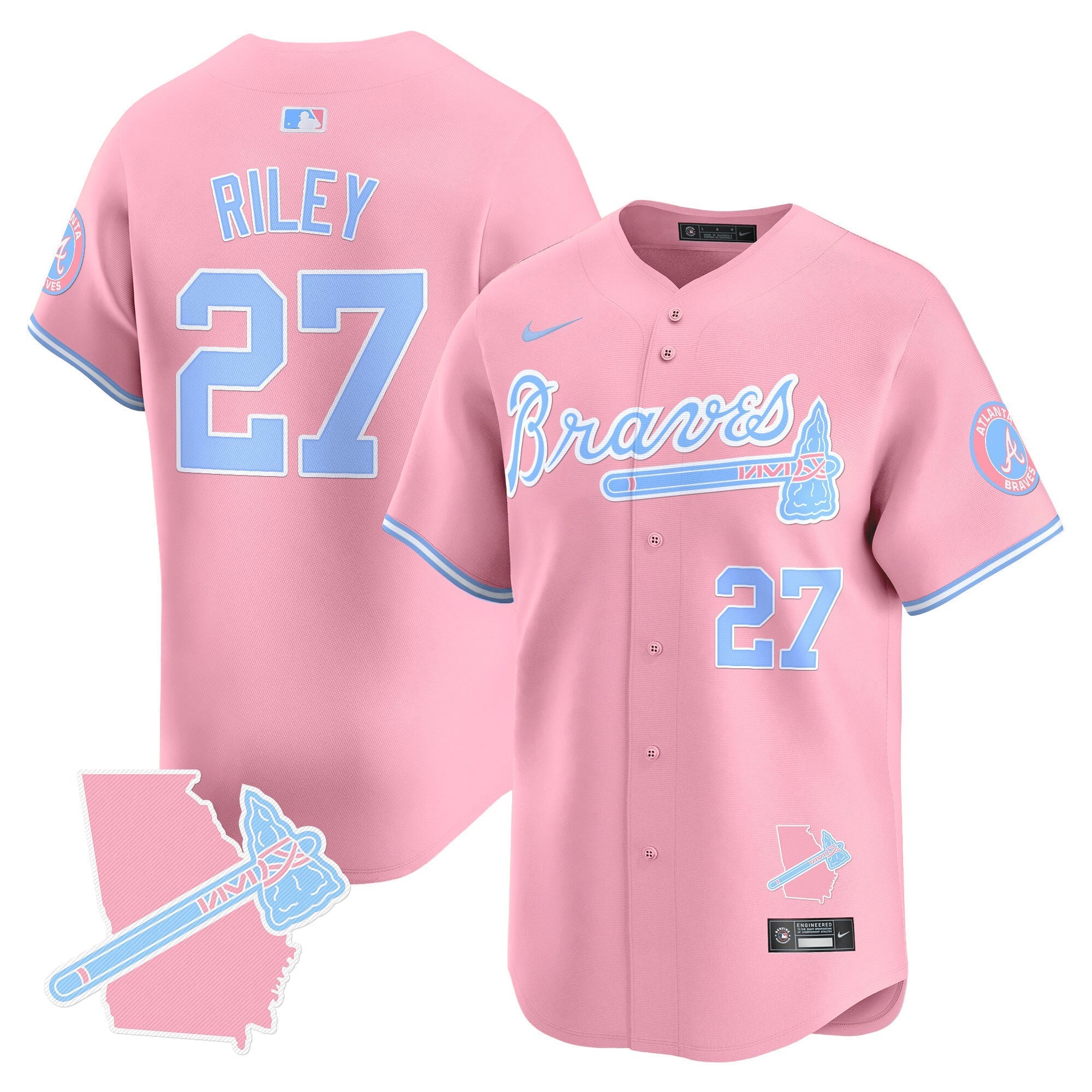Unisex ATL Bubblegum Pink Vapor Premier Limited Jersey - All Stitched