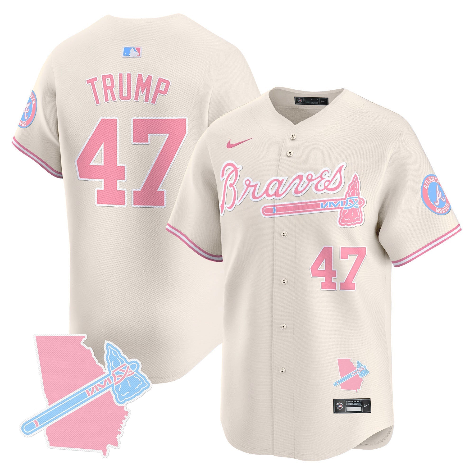 Unisex ATL Bubblegum Pink Vapor Premier Limited Jersey - All Stitched