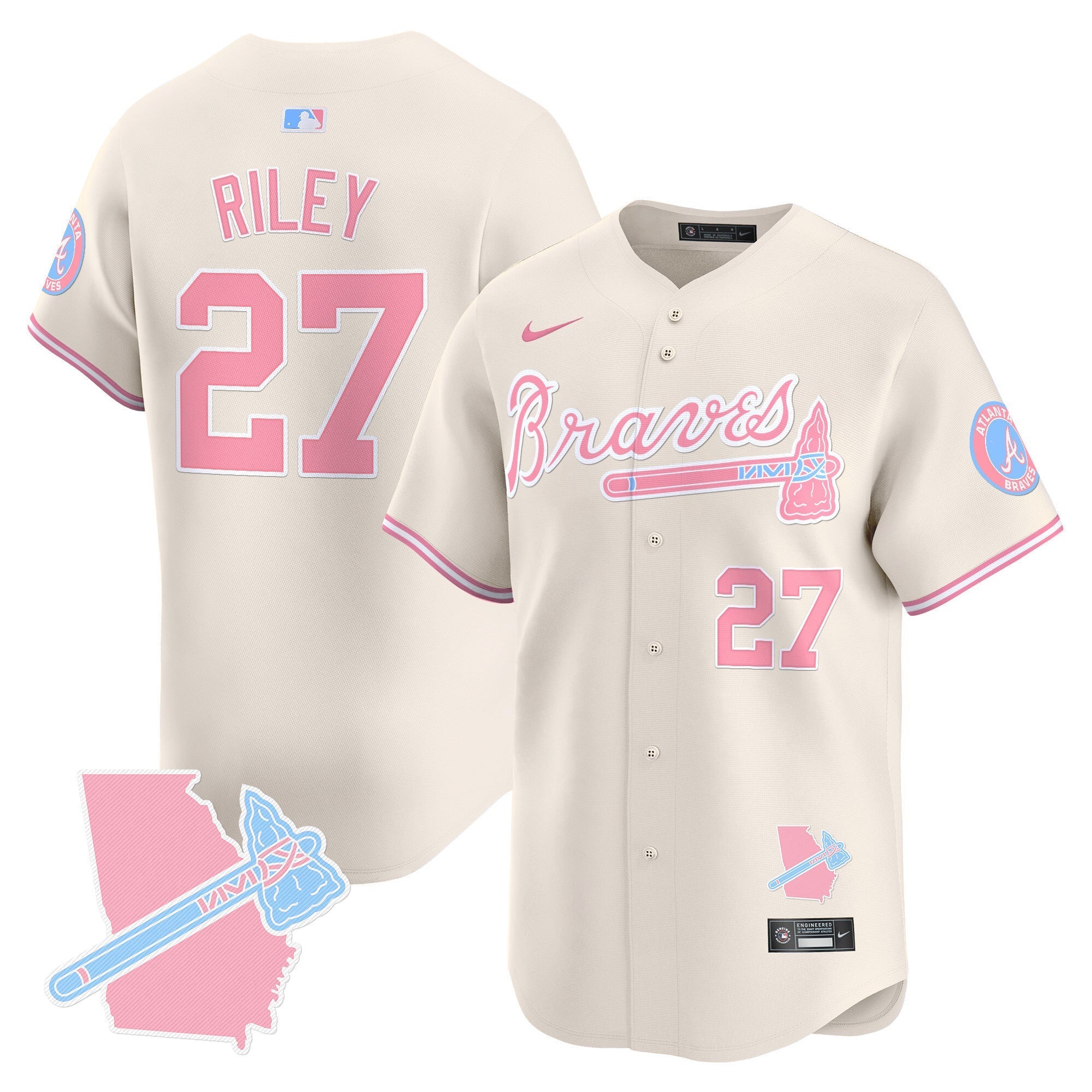 Unisex ATL Bubblegum Pink Vapor Premier Limited Jersey - All Stitched