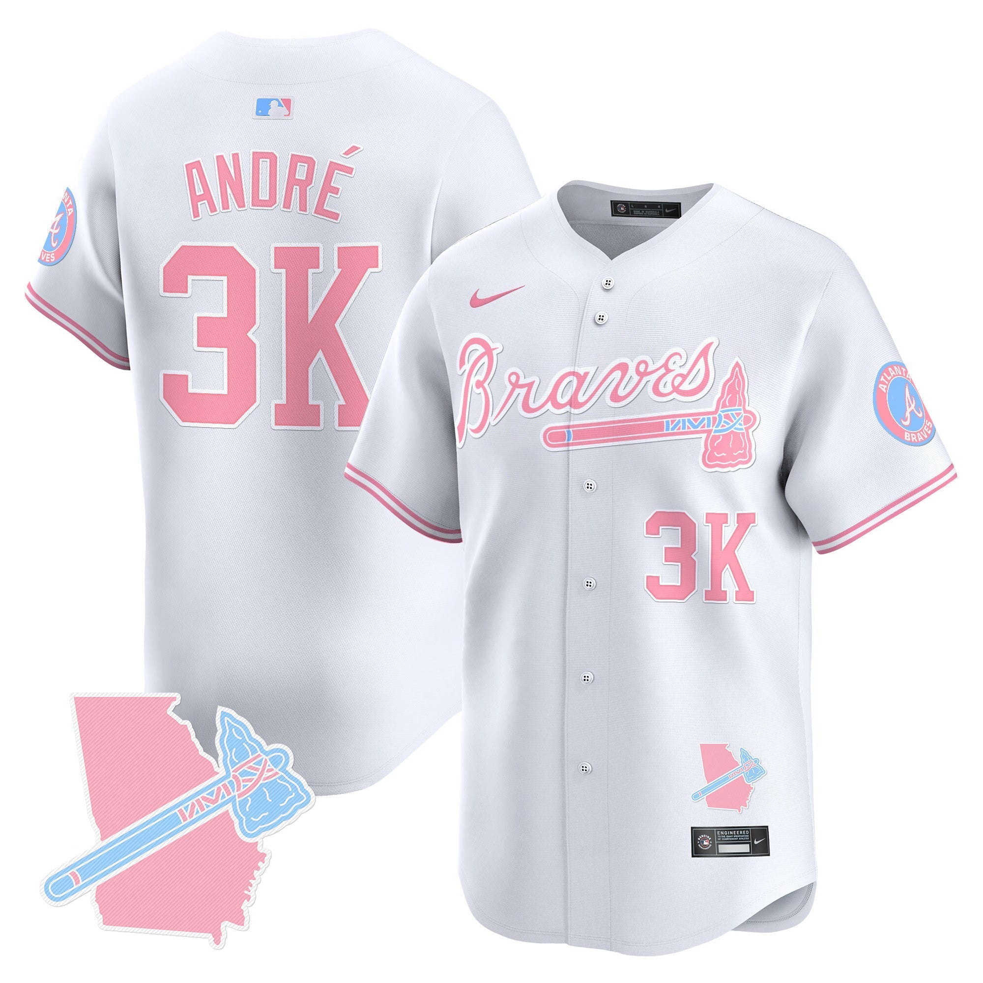 Unisex ATL Bubblegum Pink Vapor Premier Limited Jersey - All Stitched