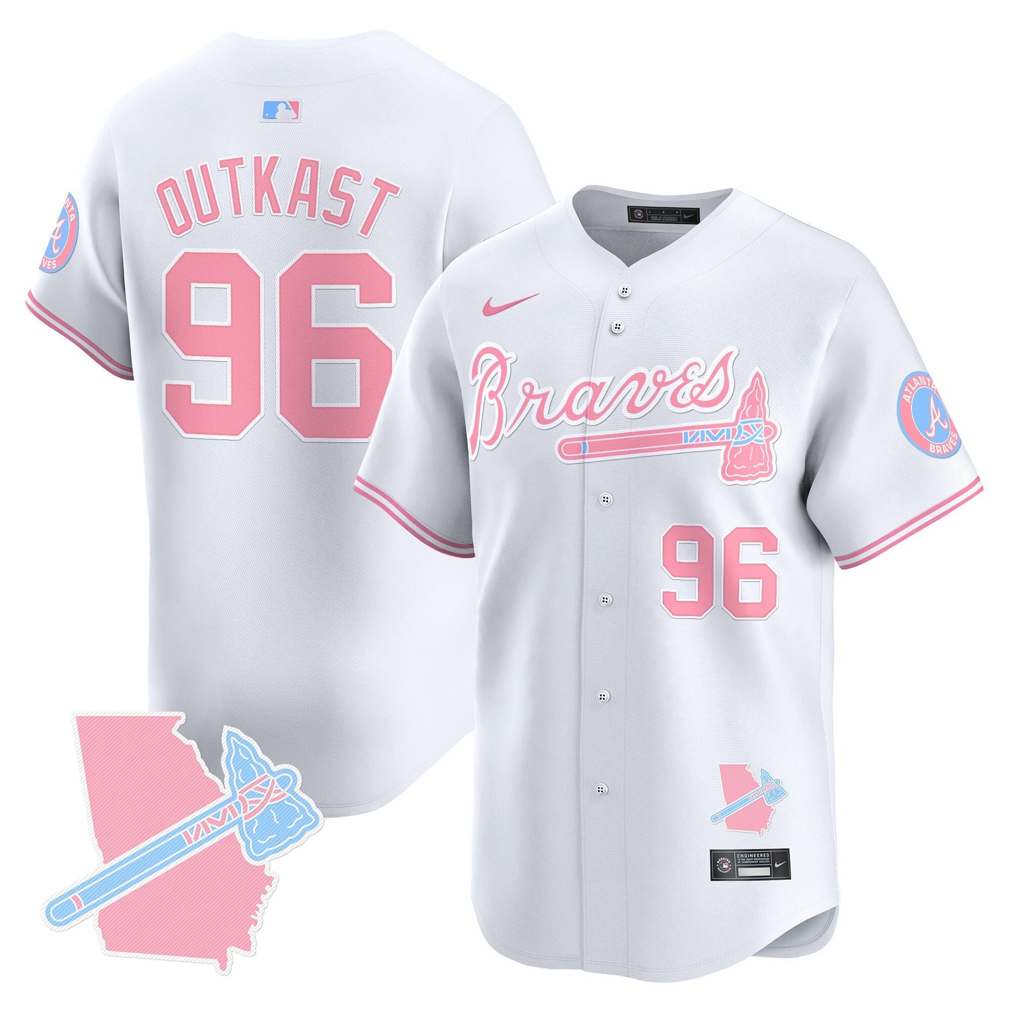 Unisex ATL Bubblegum Pink Vapor Premier Limited Jersey - All Stitched