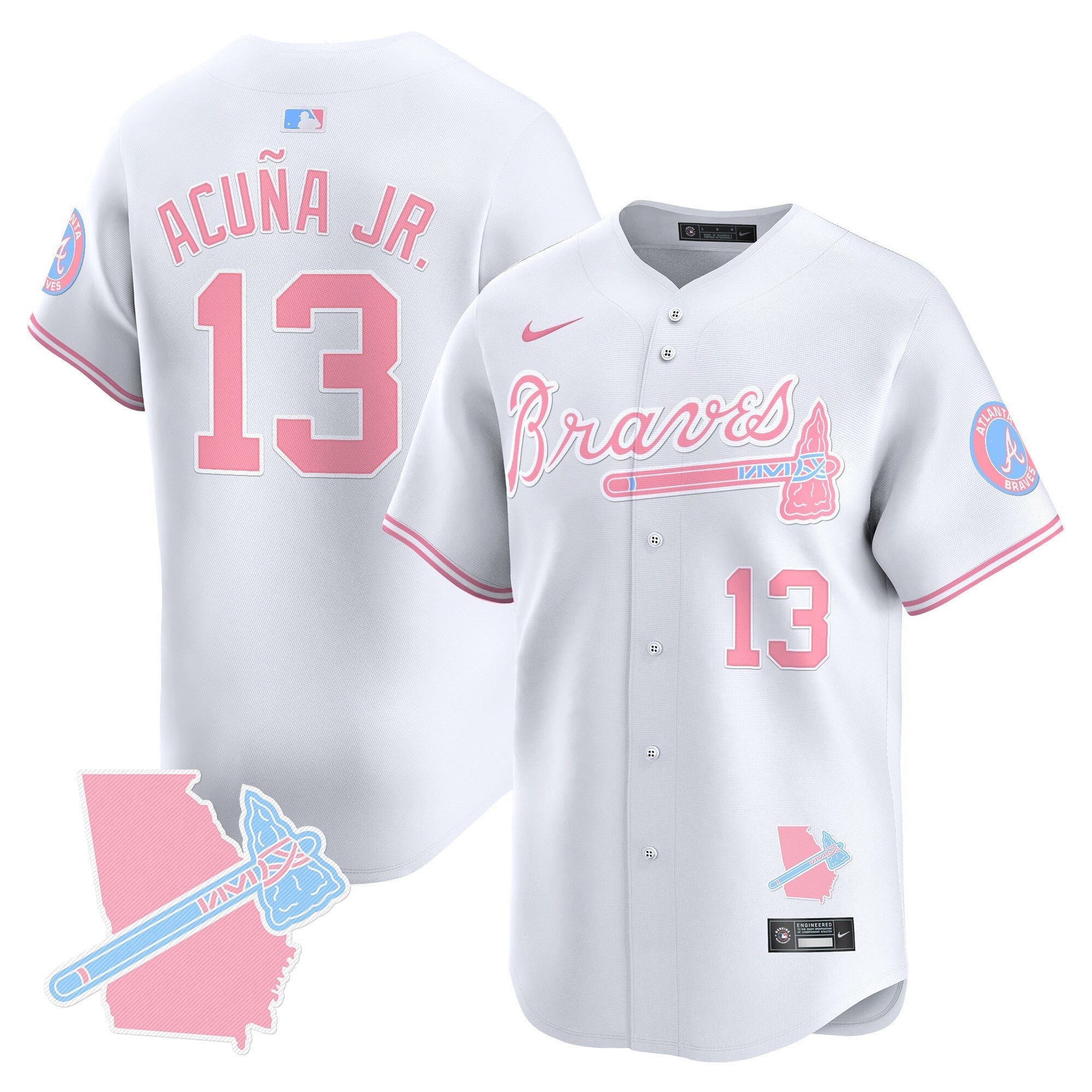 Unisex ATL Bubblegum Pink Vapor Premier Limited Jersey - All Stitched