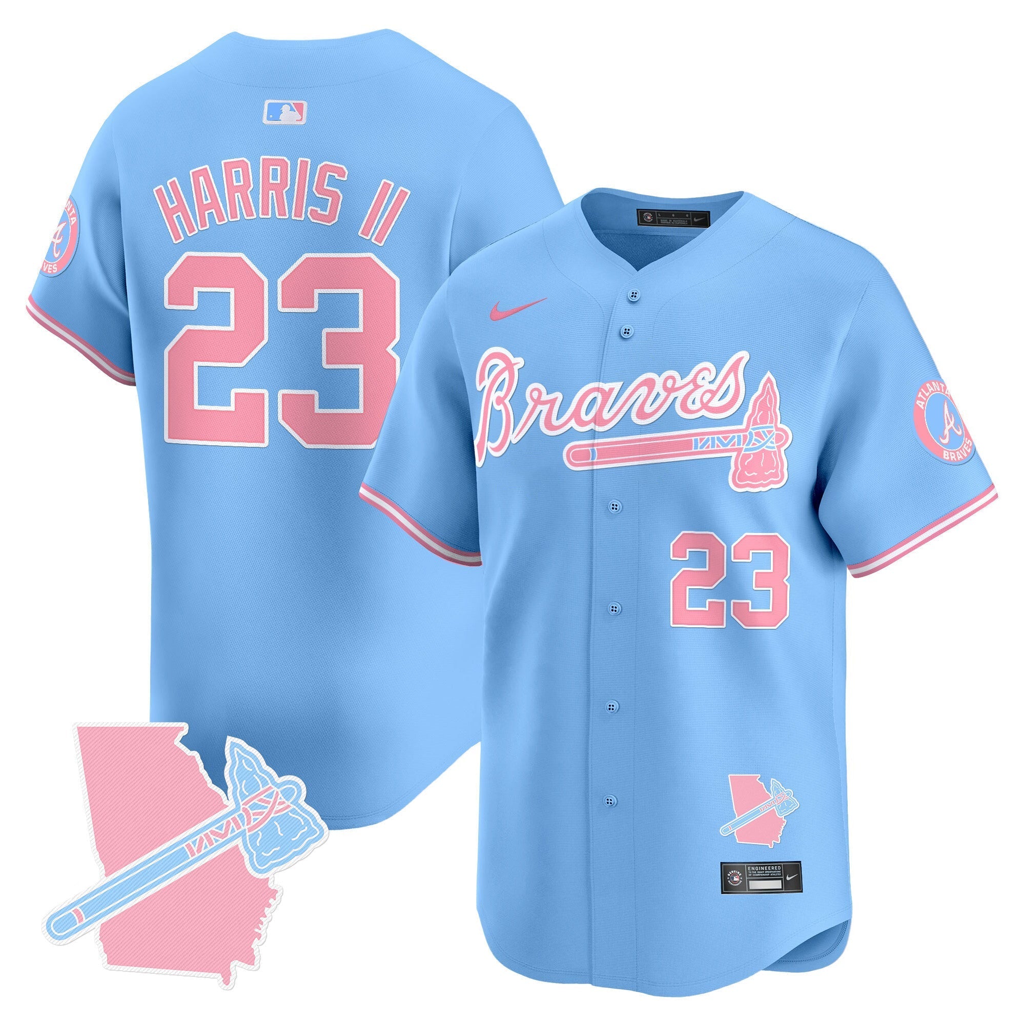 Unisex ATL Bubblegum Pink Vapor Premier Limited Jersey - All Stitched