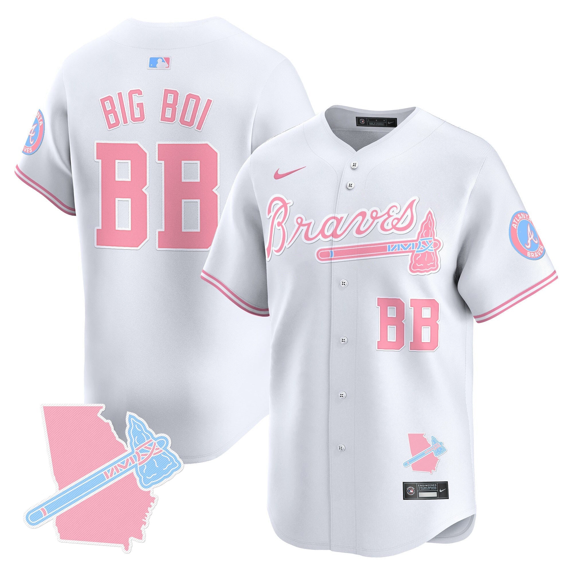 Unisex ATL Bubblegum Pink Vapor Premier Limited Jersey - All Stitched