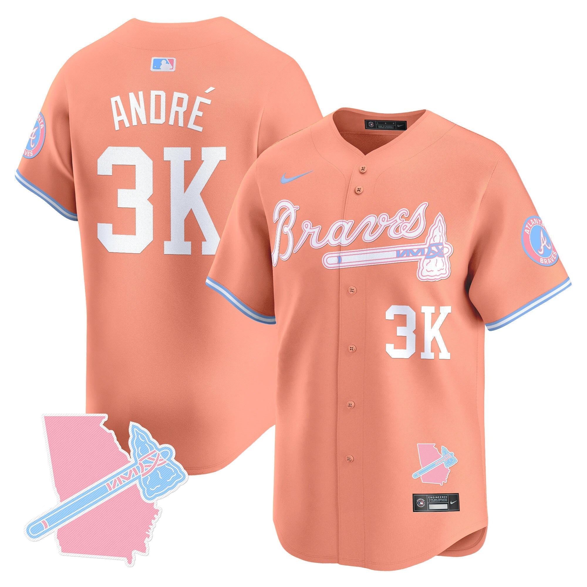 Unisex ATL Bubblegum Pink Vapor Premier Limited Jersey - All Stitched
