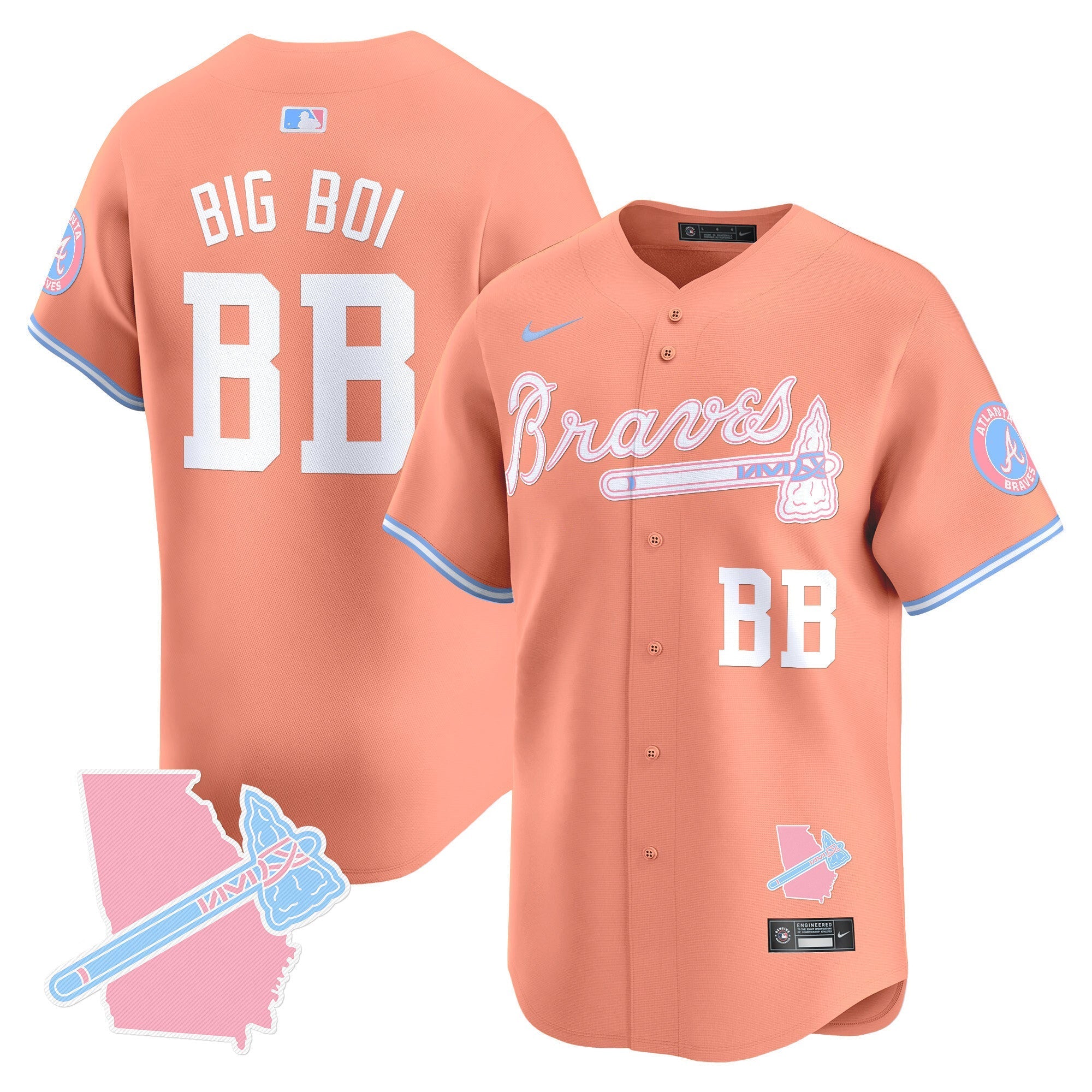 Unisex ATL Bubblegum Pink Vapor Premier Limited Jersey - All Stitched