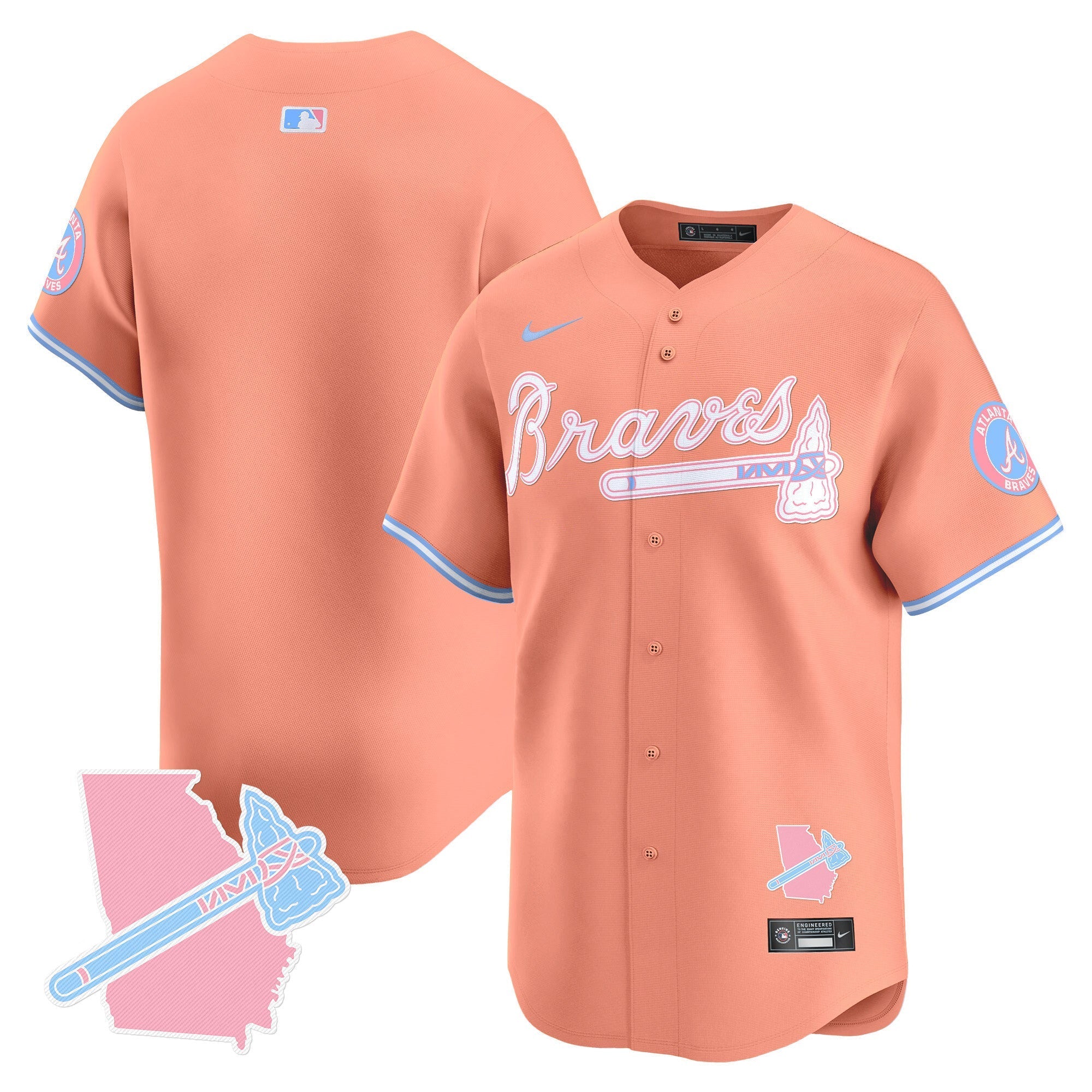Unisex ATL Bubblegum Pink Vapor Premier Limited Jersey - All Stitched