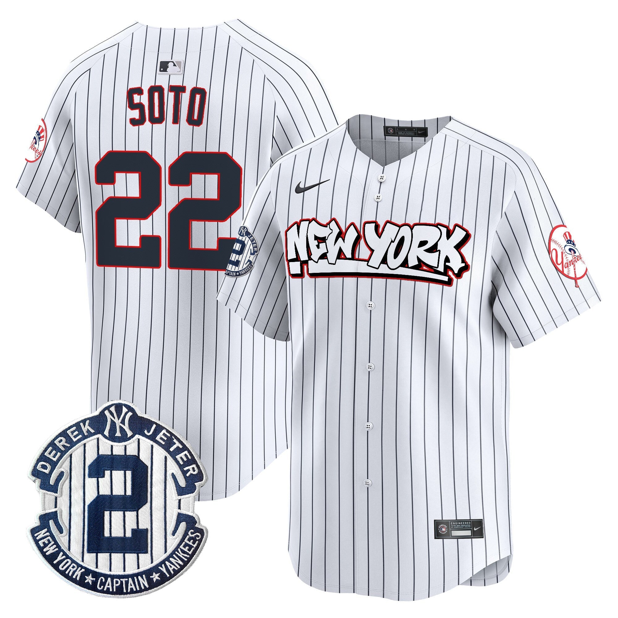 NYY Graffiti Vapor Premier Limited Jersey V2 - All Stitched