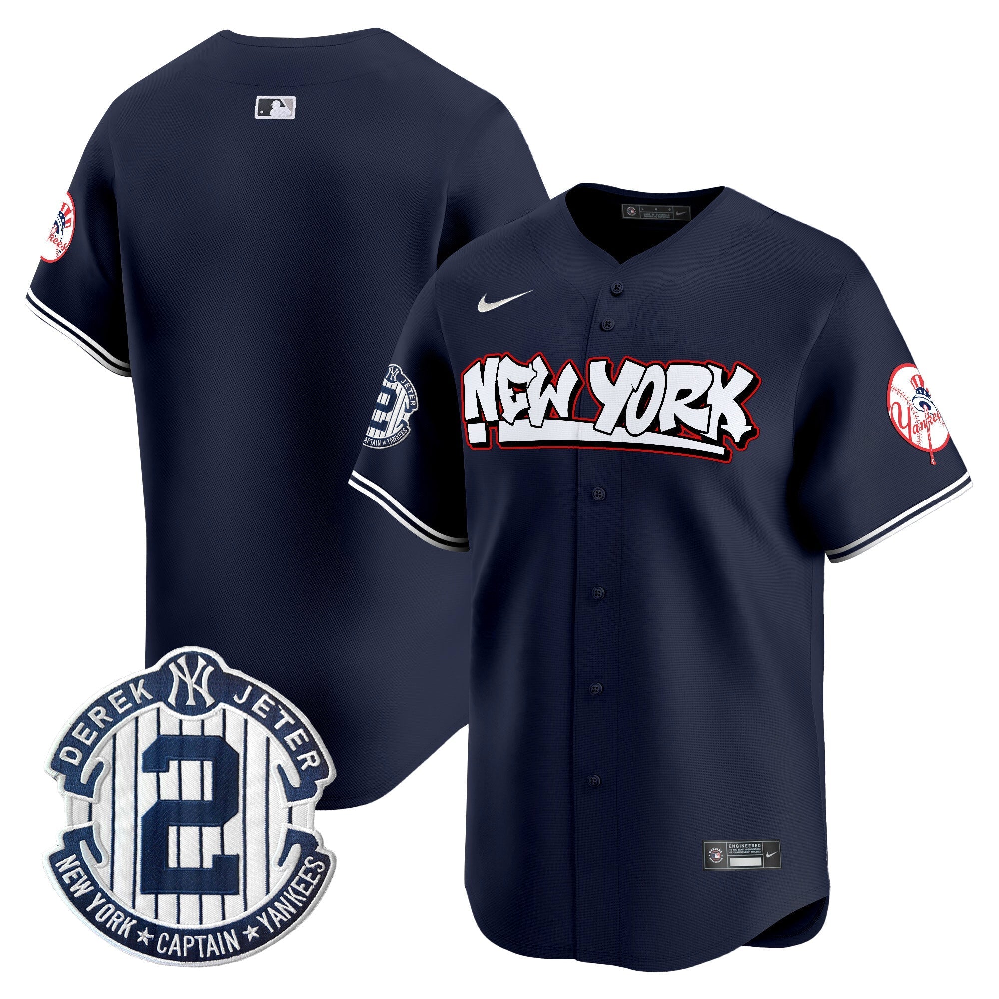 NYY Graffiti Vapor Premier Limited Jersey V2 - All Stitched