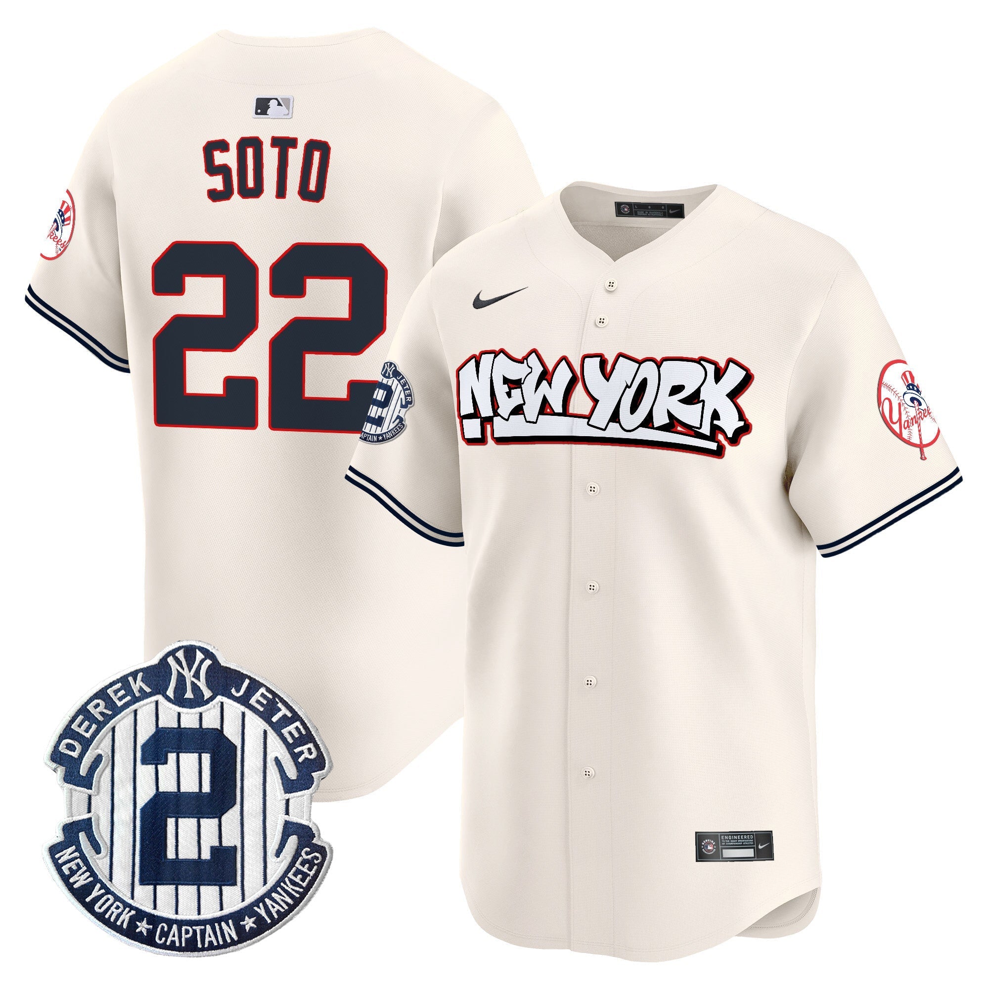 NYY Graffiti Vapor Premier Limited Jersey V2 - All Stitched