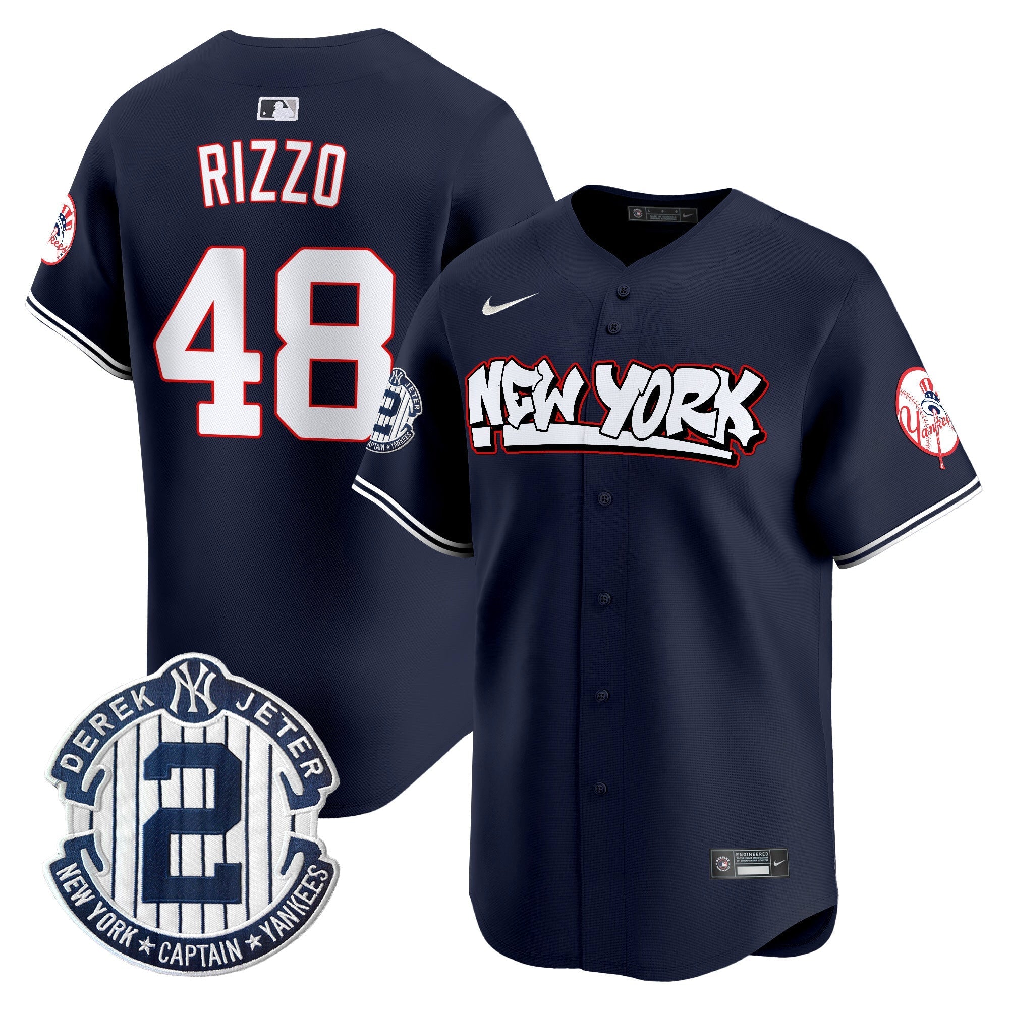 NYY Graffiti Vapor Premier Limited Jersey V2 - All Stitched