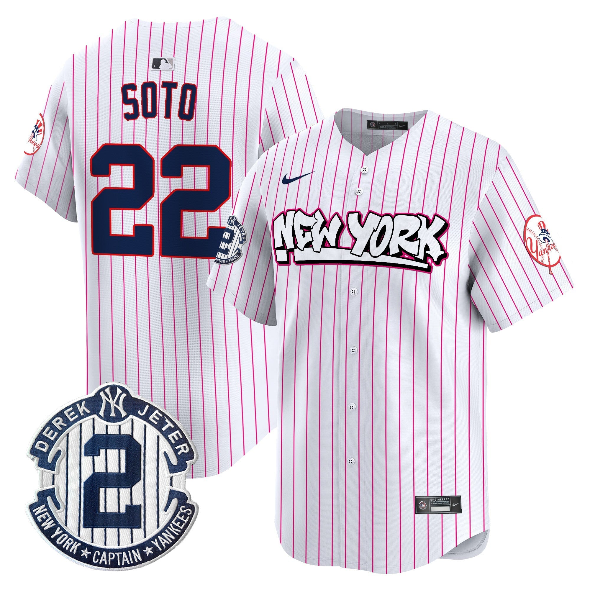 NYY Graffiti Vapor Premier Limited Jersey V2 - All Stitched