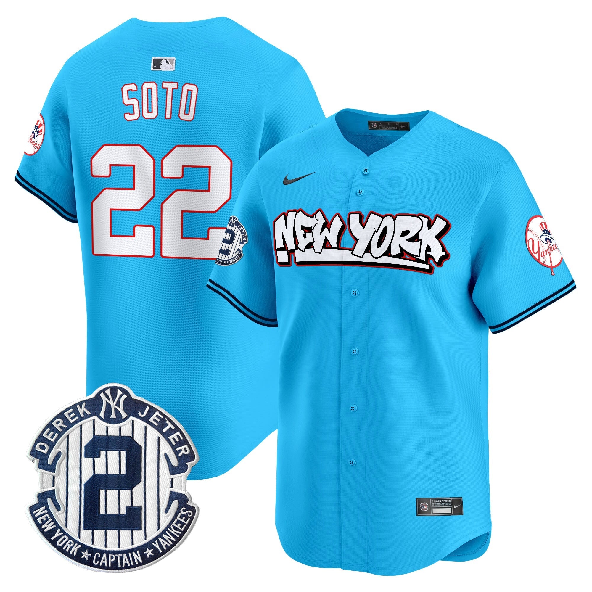 NYY Graffiti Vapor Premier Limited Jersey V2 - All Stitched