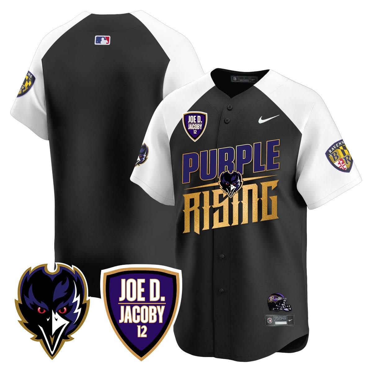 Ravens Purple Rising 2024 Vapor Limited Baseball Men Jersey - All Stitched