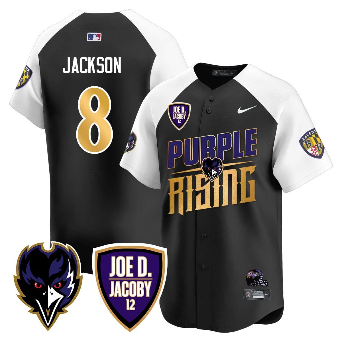 Ravens Purple Rising 2024 Vapor Limited Baseball Men Jersey - All Stitched