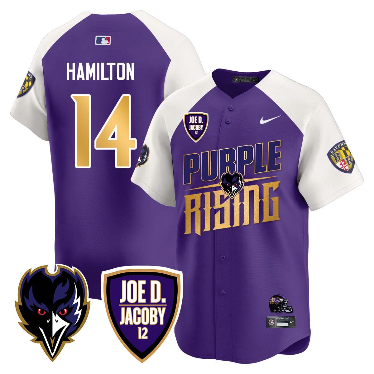 Ravens Purple Rising 2024 Vapor Limited Baseball Men Jersey - All Stitched