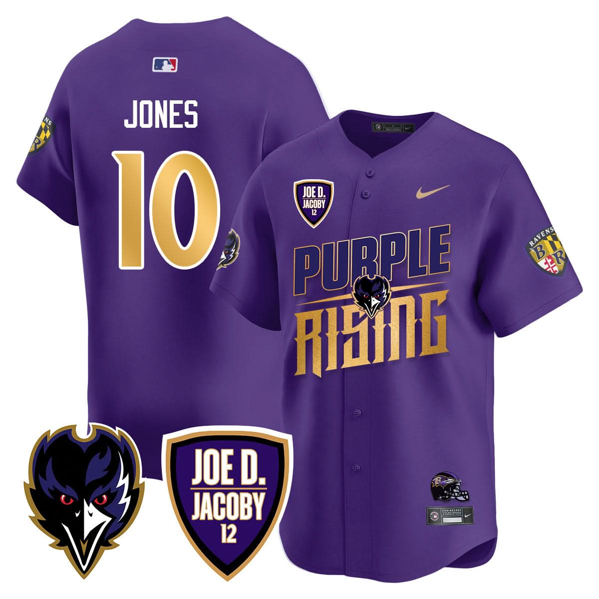Ravens Purple Rising 2024 Vapor Limited Baseball Men Jersey - All Stitched