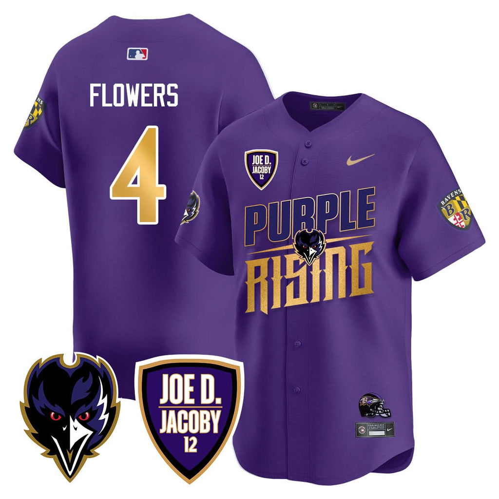 Ravens Purple Rising 2024 Vapor Limited Baseball Men Jersey - All Stitched