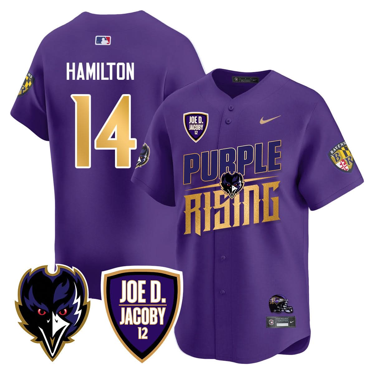Ravens Purple Rising 2024 Vapor Limited Baseball Men Jersey - All Stitched