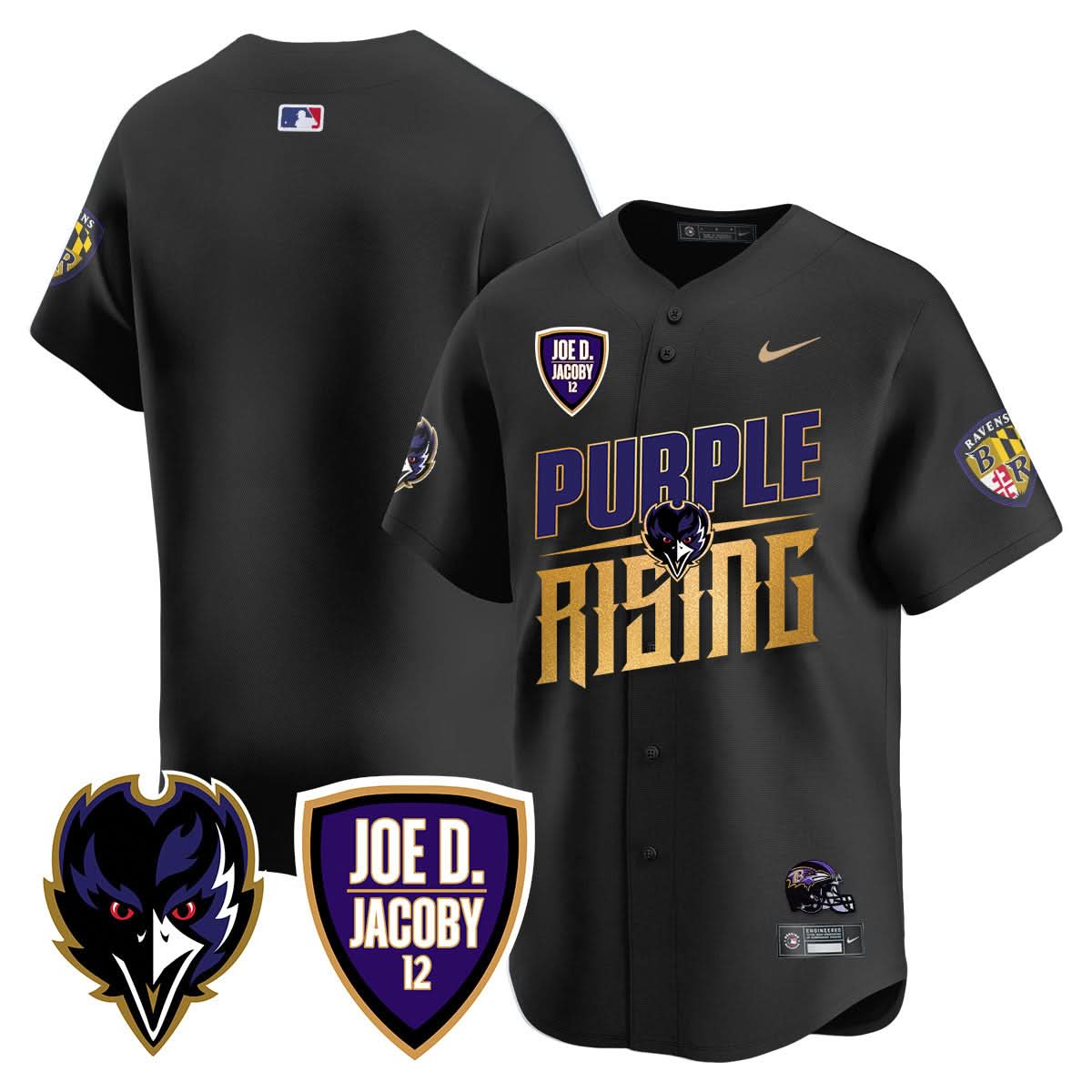 Ravens Purple Rising 2024 Vapor Limited Baseball Men Jersey - All Stitched