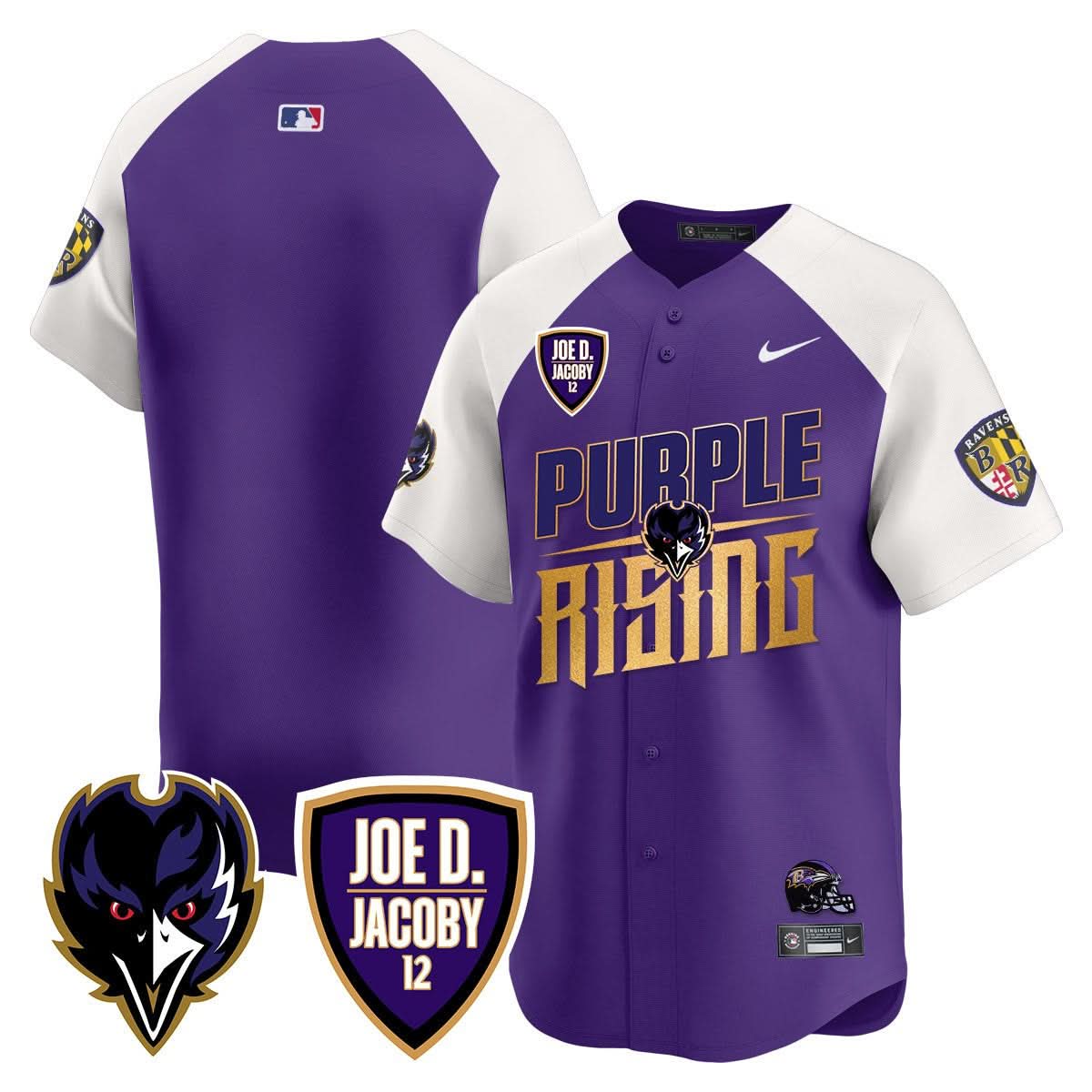 Ravens Purple Rising 2024 Vapor Limited Baseball Men Jersey - All Stitched