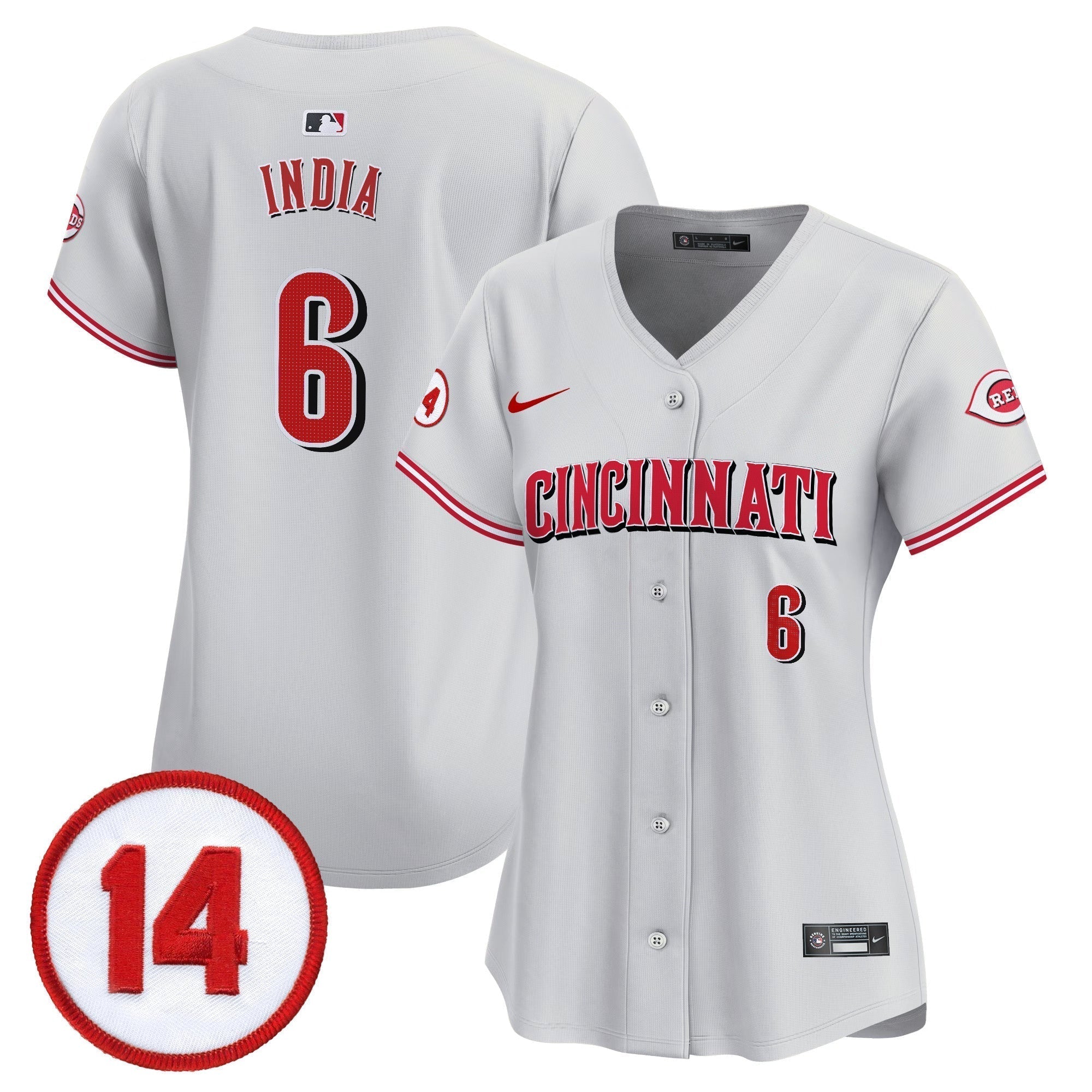 WoCincinnati Reds Pete Rose Patch Vapor Premier Limited Jersey - All Stitched