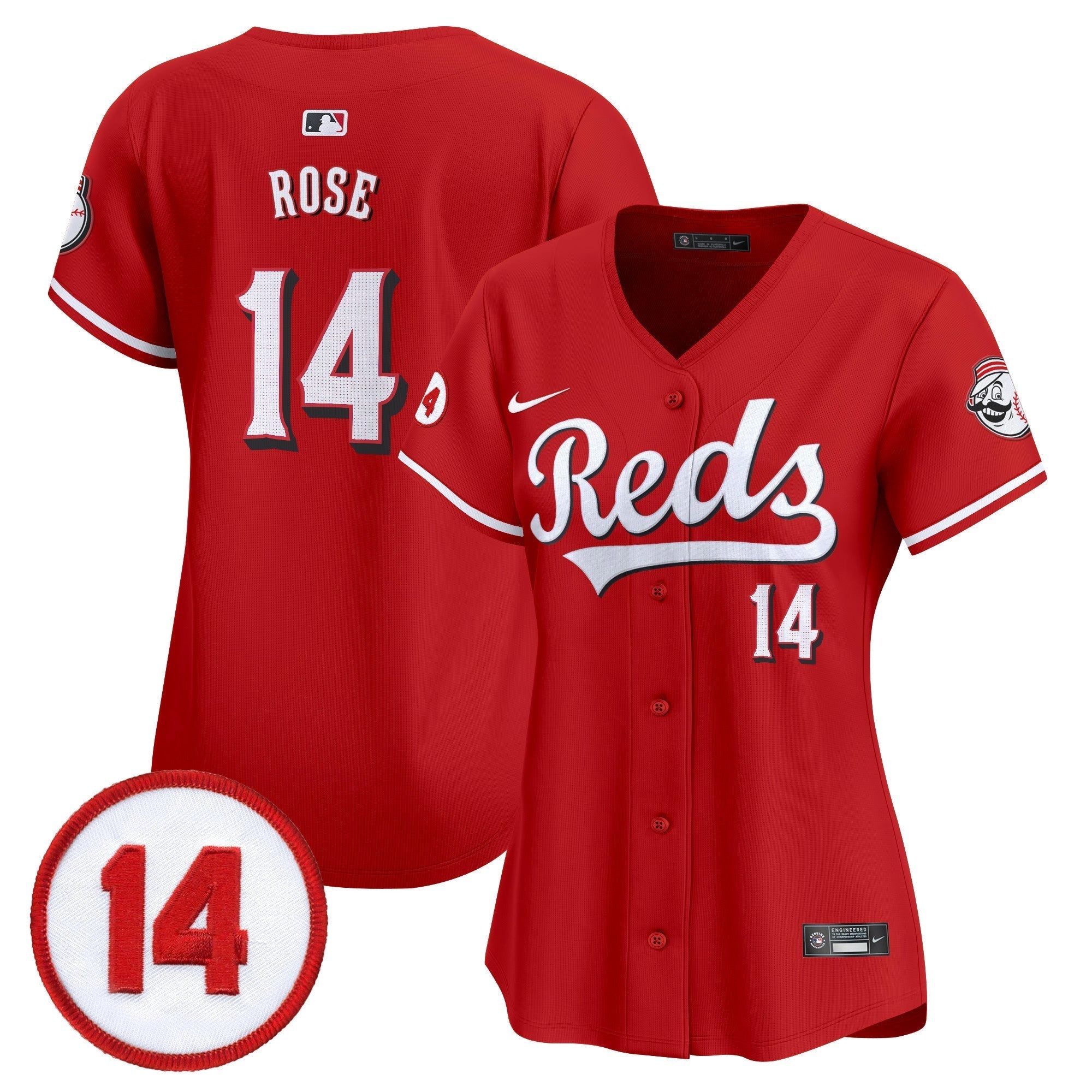 WoCincinnati Reds Pete Rose Patch Vapor Premier Limited Men Jersey - All Stitched