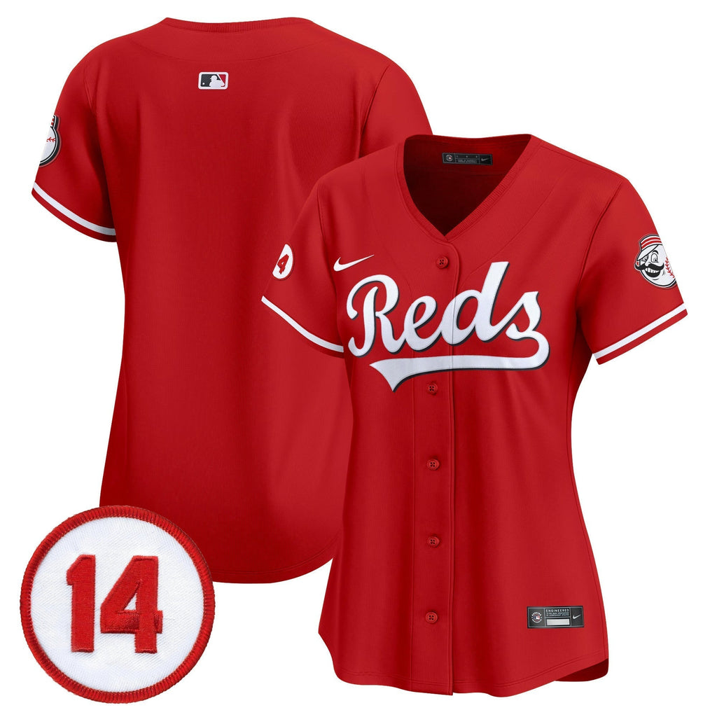 WoCincinnati Reds Pete Rose Patch Vapor Premier Limited Jersey - All Stitched