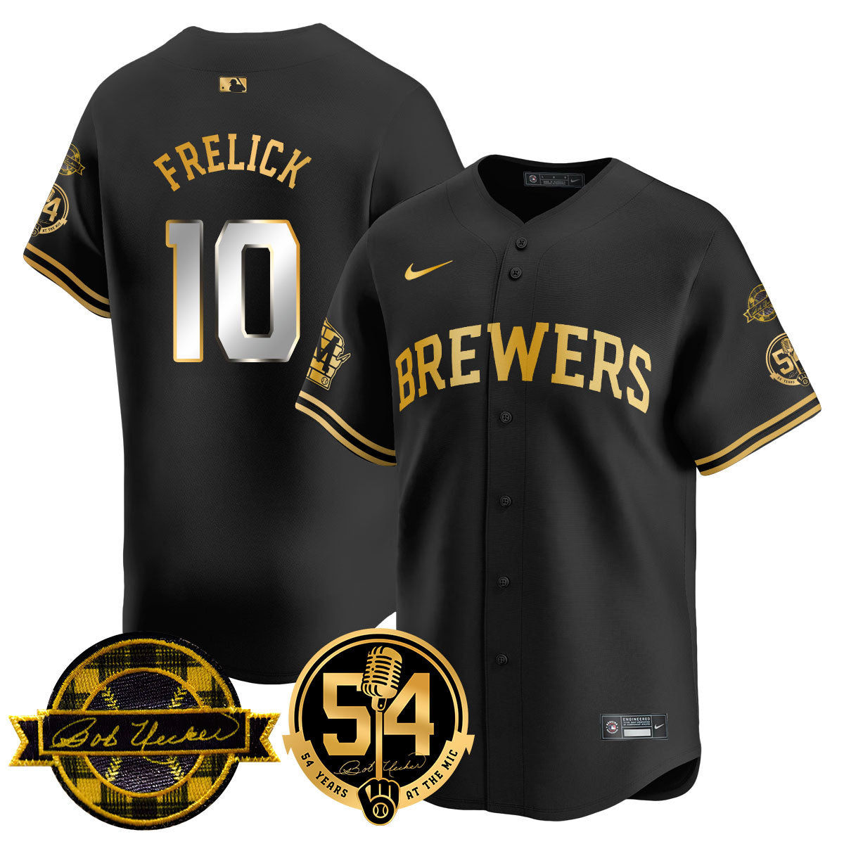 MIL Men Jersey - Bob Uecker, 54 Seasons for Brewers - All Stitched