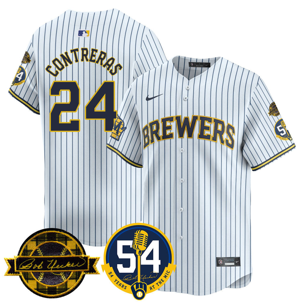 MIL Men Jersey - Bob Uecker, 54 Seasons for Brewers - All Stitched