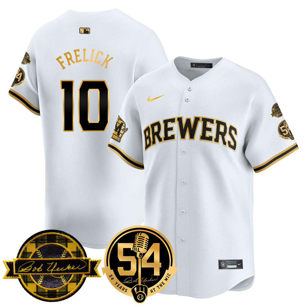 MIL Men Jersey - Bob Uecker, 54 Seasons for Brewers - All Stitched