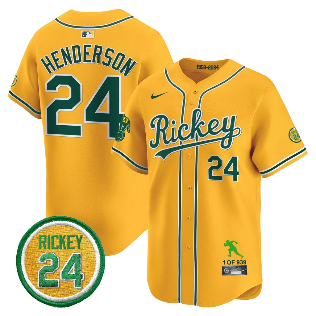 OAK Rickey Tribute style Vapor Premier Limited Jersey - All Stitched