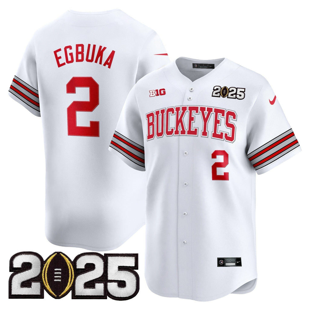OSU 'Heritage Stripe' 2025 CFP Final Patch Vapor Baseball Men Jersey - All Stitched