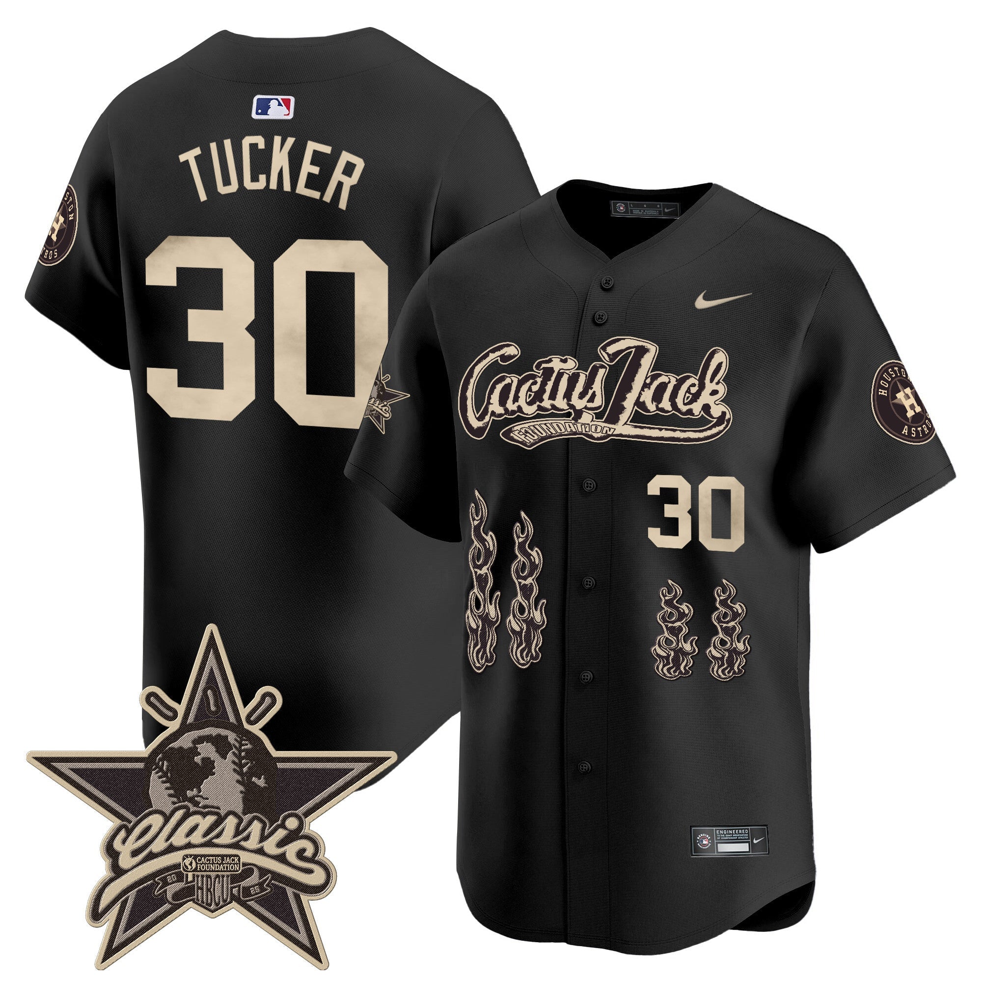 HOU Cactus Jack 2025 Vapor Premier Limited Jersey - All Stitched