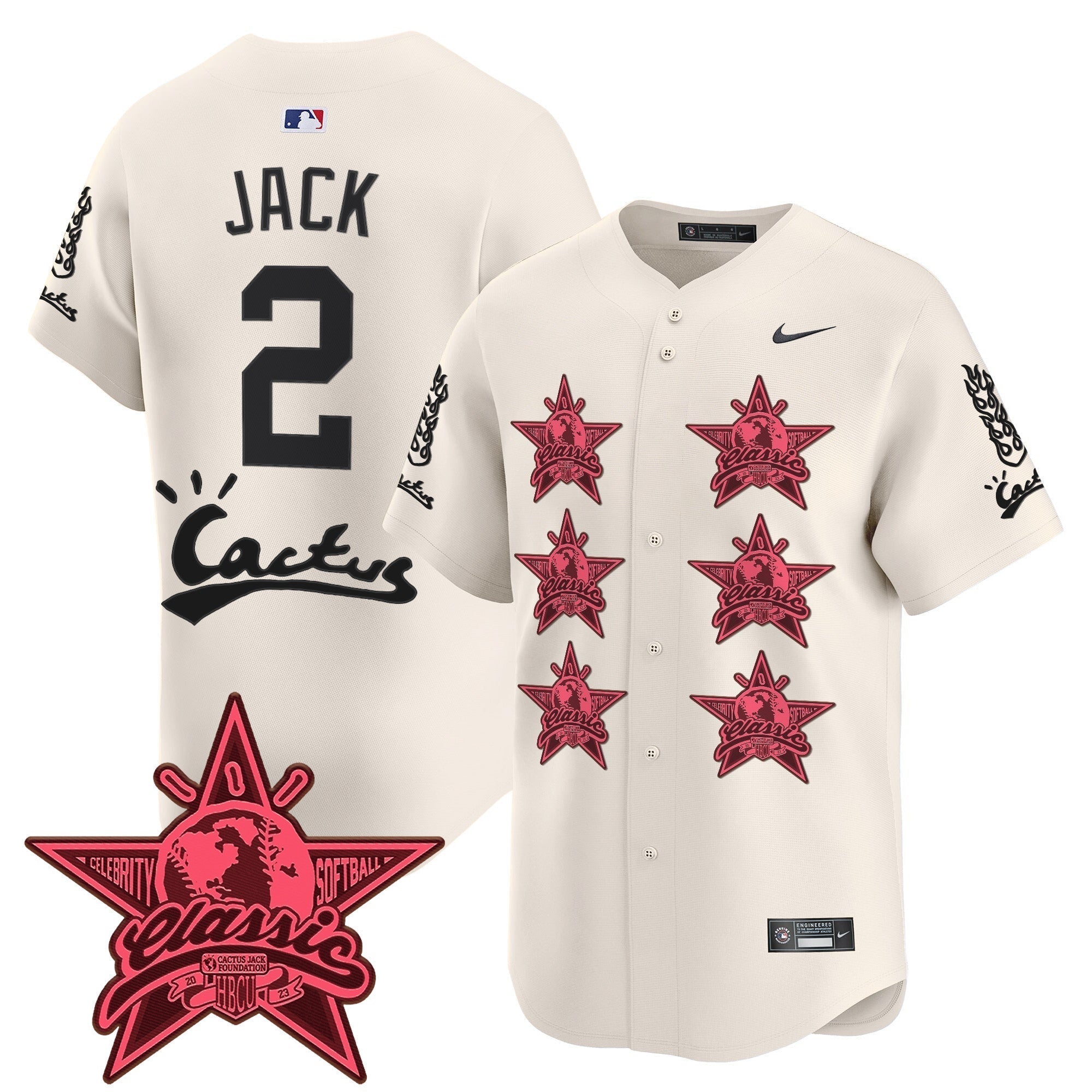 HOU Cactus Jack 2025 Vapor Premier Limited Men Jersey V2 - All Stitched
