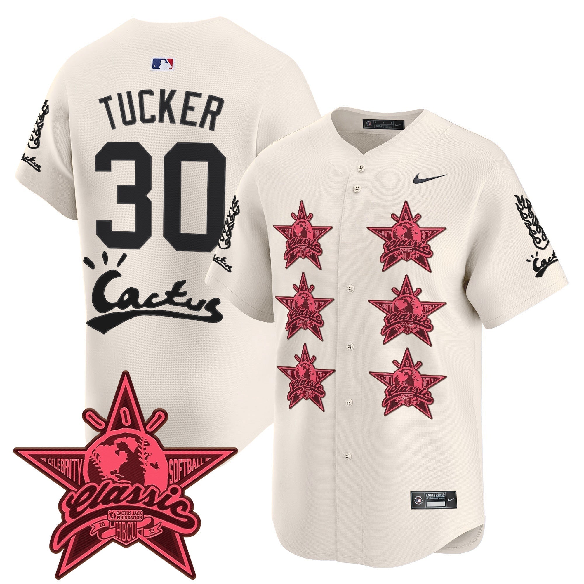 HOU Cactus Jack 2025 Vapor Premier Limited Men Jersey V2 - All Stitched
