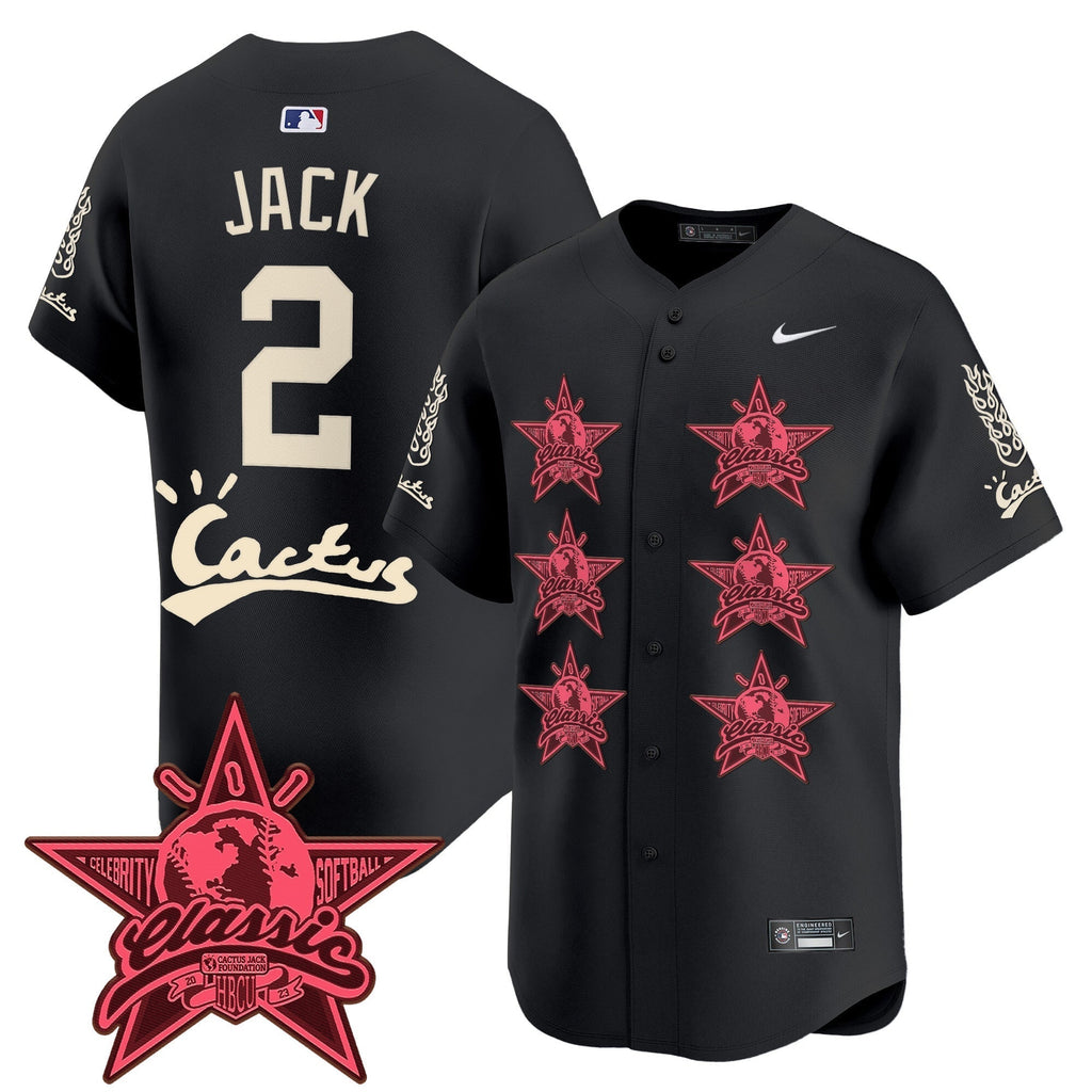 HOU Cactus Jack 2025 Vapor Premier Limited Jersey V2 - All Stitched