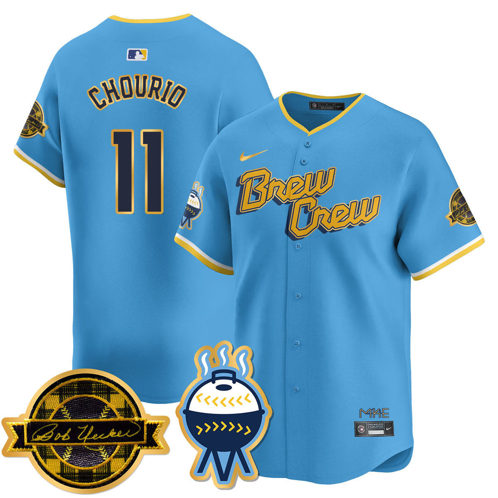 MIL 2025 Limited Gold Jersey - Bob Uecker Patch - All Stitched