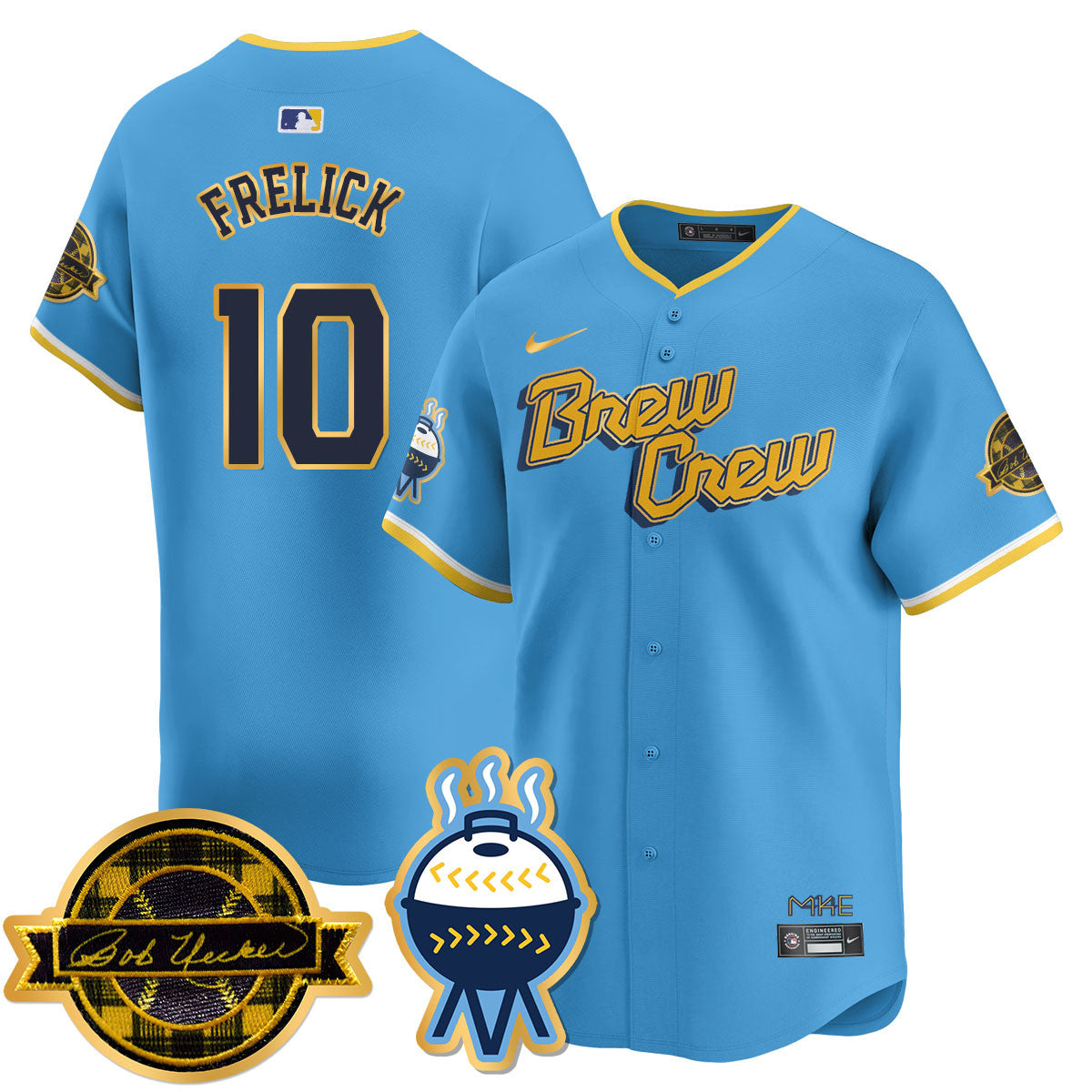MIL 2025 Limited Gold Jersey - Bob Uecker Patch - All Stitched
