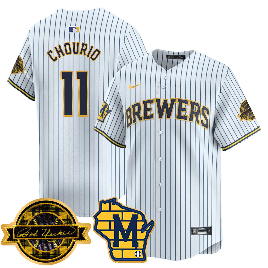 MIL 2025 Limited Gold Jersey - Bob Uecker Patch - All Stitched