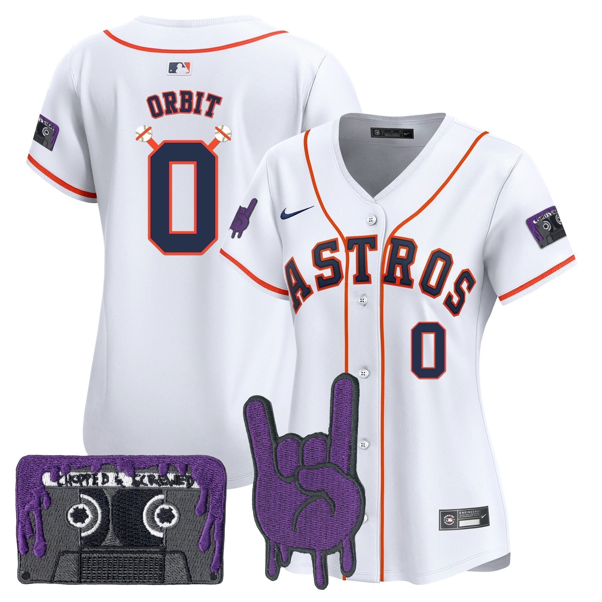 Women's HOU DJ Screw Patch Vapor Premier Limited Jersey - All Stitched