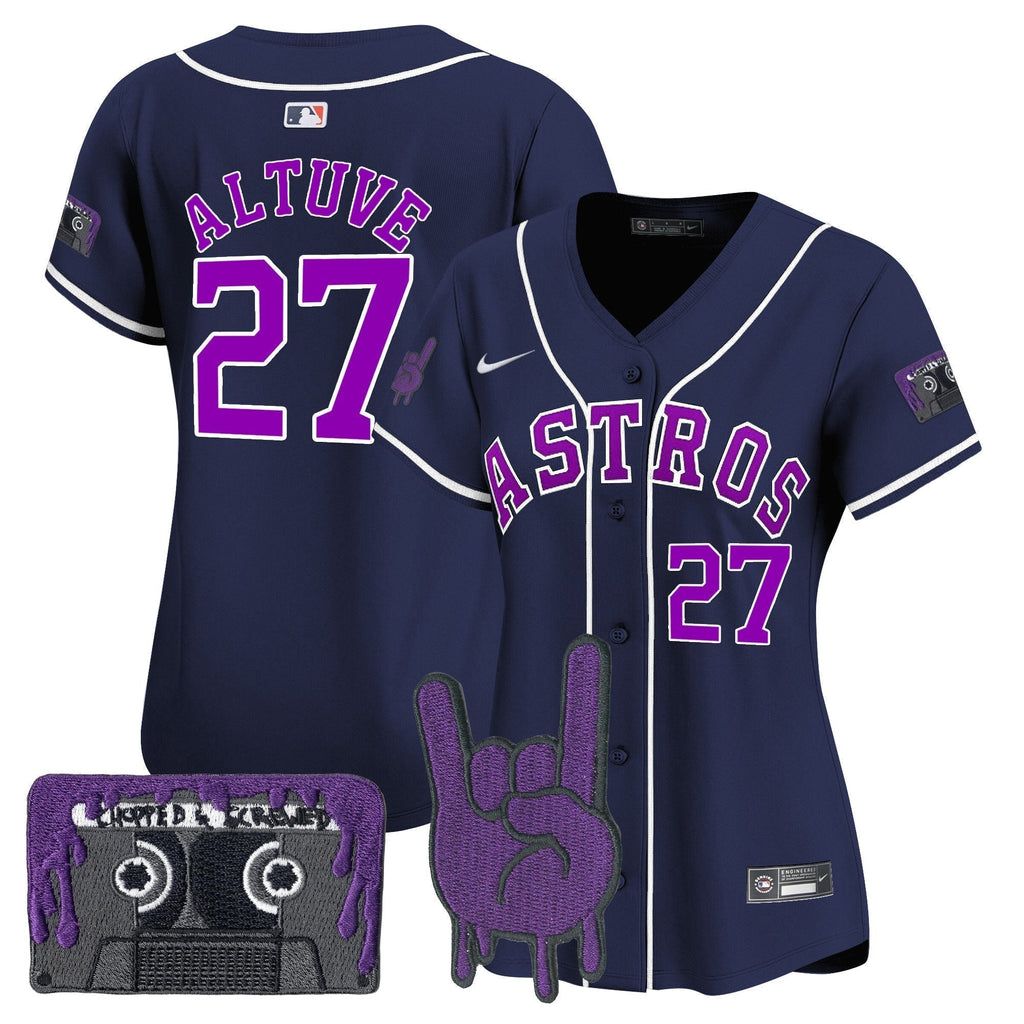 Women's HOU DJ Screw Patch Vapor Premier Limited Jersey - All Stitched
