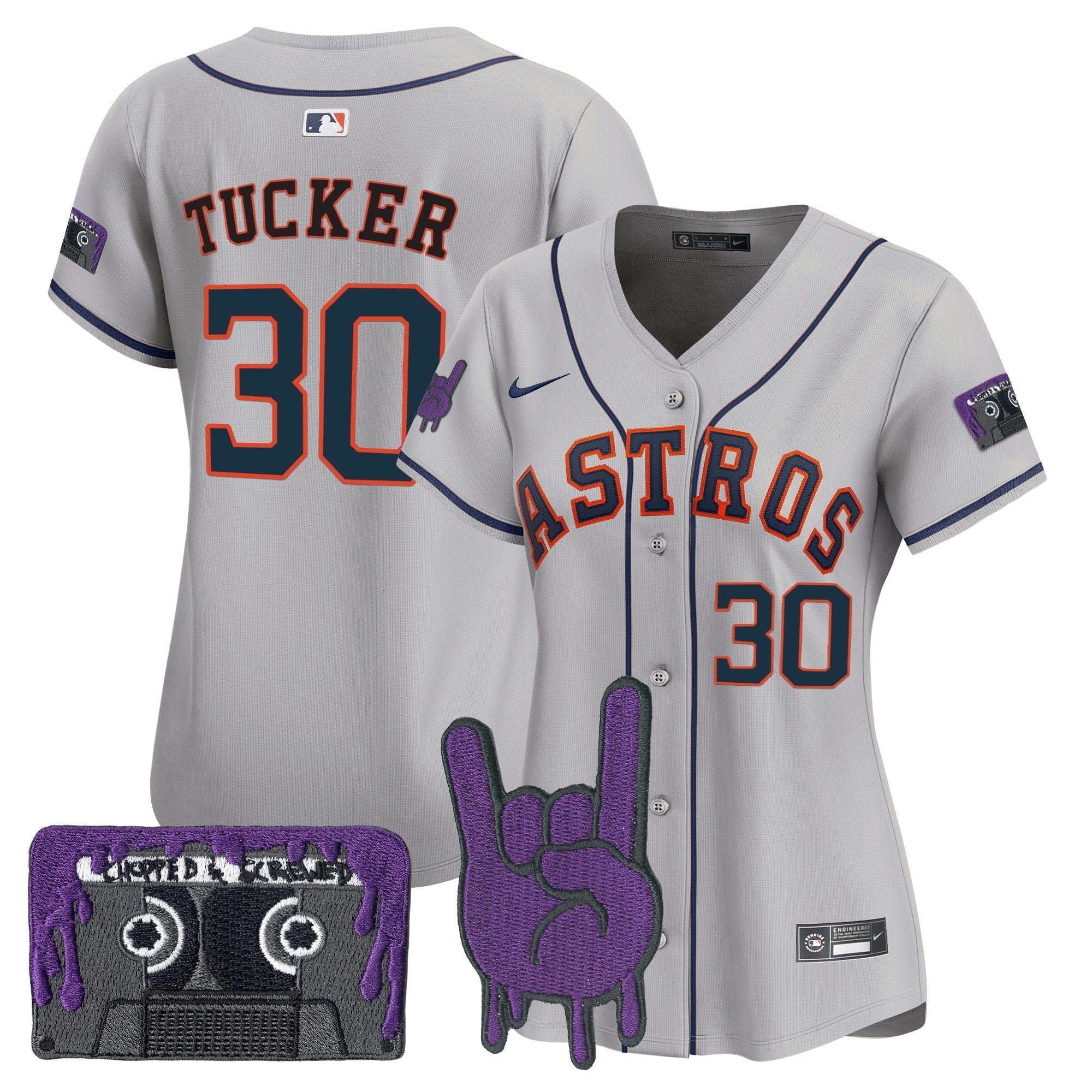 Women's HOU DJ Screw Patch Vapor Premier Limited Jersey - All Stitched