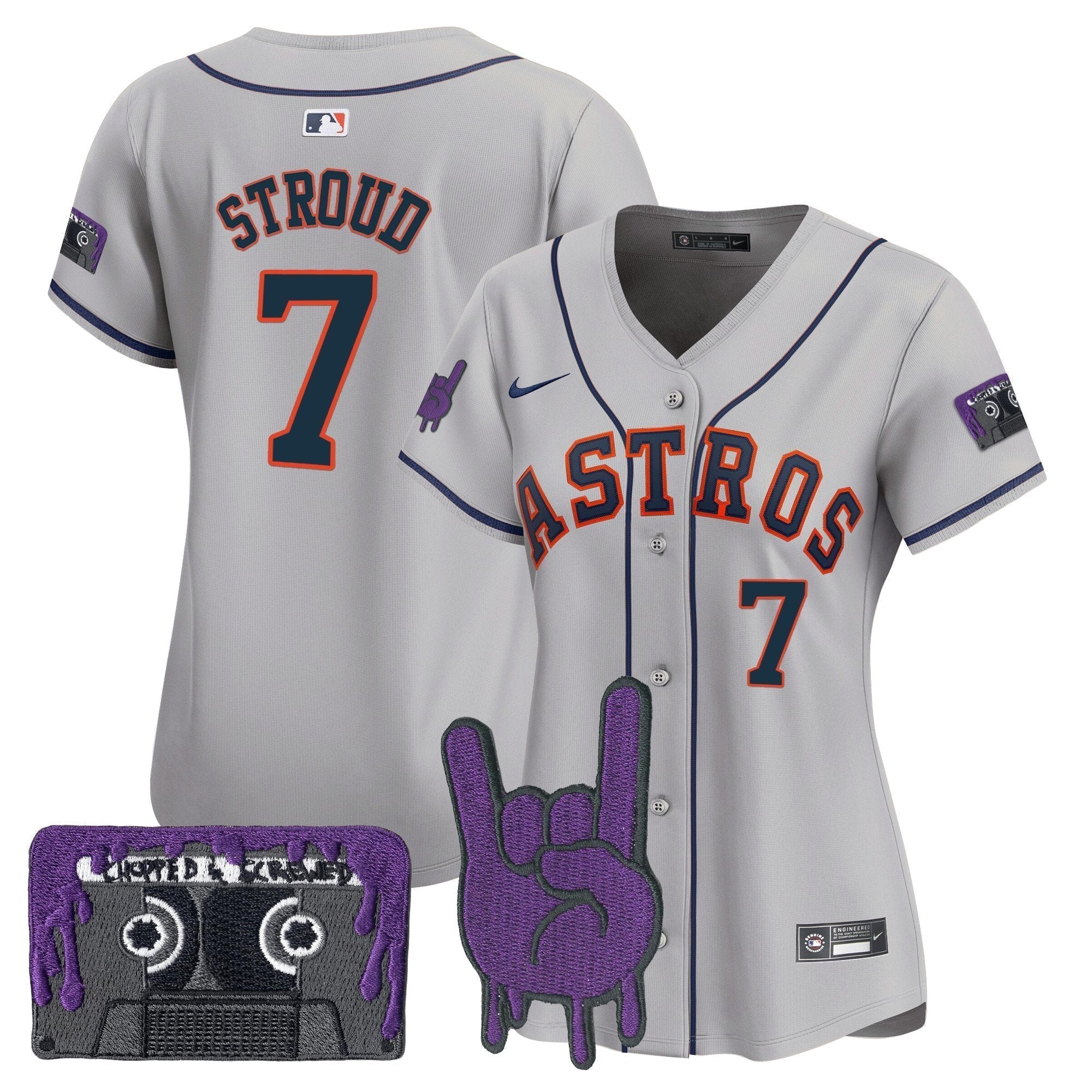 Women's HOU DJ Screw Patch Vapor Premier Limited Jersey - All Stitched