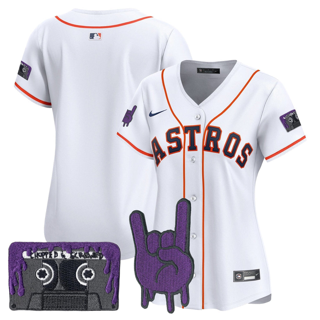 Women's HOU DJ Screw Patch Vapor Premier Limited Jersey - All Stitched